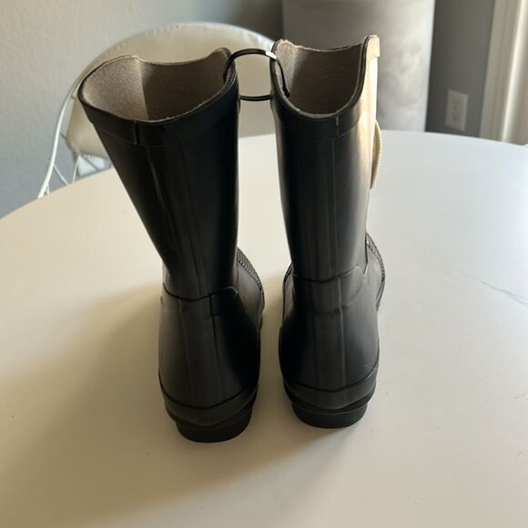 Nomad Lace-Up Detail Rubber Rain Boots - KellyB, Black, Size 7, NWOT - Picture 8 of 11